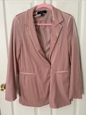 Forever 21 Dusty Rose Velvet Blazer velvet medium thumbnail 1