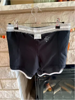 Women's Nike Dri-Fit Athletic Shorts Size M Black and White thumbnail 6