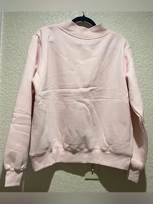 PARKE Valentine’s Varsity Mockneck Crewneck Pullover Sweatshirt Peony Crimson S thumbnail 5