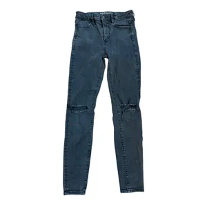 American Eagle Super Hi-Rise Jegging Black Ripped Distressed Skinny Jeans Size 4 thumbnail 2