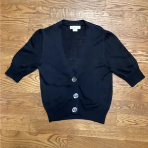 Michael Michael Kors short waist snap front cardigan Black Size Medium thumbnail 2