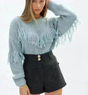 Bishop and Young Glam Slam Fringe Sweater‎ size S NWT thumbnail 1