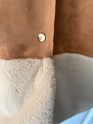 Zara Suede and Faux Fur Coat thumbnail 2