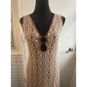 House of Harlow 1960 NWT Geometric Knit Maxi Dress medium‎ boho retro layered thumbnail 2