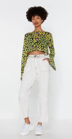 Nasty Gal Leopard Mesh Top thumbnail 4