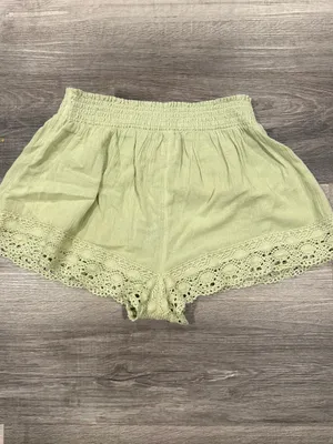 BDG Urban Outfitters Women’s Green Pull On Lace Trim Gauzy Cotton Shorts Sz L thumbnail 8