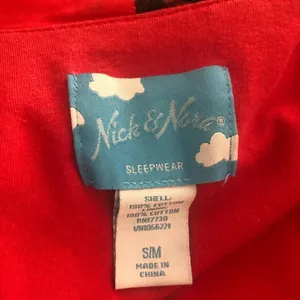Nick & Nora Dog Milk Bone Belted Shortie Robe Red Sz. S Dog Lovers Favorite thumbnail 6