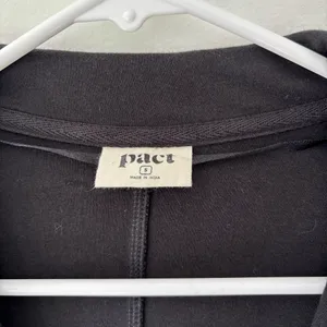 Pact Organic Cotton Airplane Relaxed Blazer Sweater Black Button Front Comfort thumbnail 6