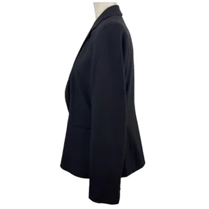 Zara Single Breasted Black Long Classic Fit Blazer Jacket Shoulder Pads Size 10 thumbnail 5