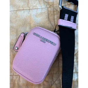 Karl Lagerfeld Purse Crossbody Pink Logo Maybelle Camera Bag Pink Zip Close NWT thumbnail 12