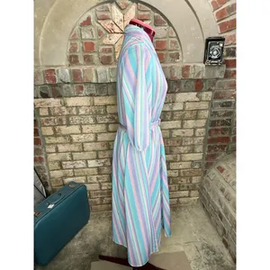 shirt dress striped pastel blue pink white matching belt thumbnail 7