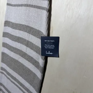 NWT $65 Lulus Casual Aura Beige‎ Striped Knit Long Sleeve Midi Dress Womens XL thumbnail 5