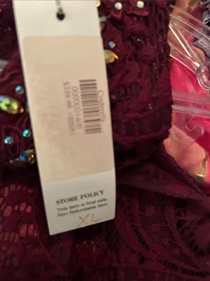 Beaded Lace Bodice Maxi Dress - Burgundy thumbnail 4
