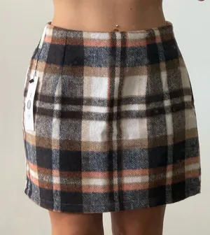 Plaid Mini Skirt Multiple thumbnail 1