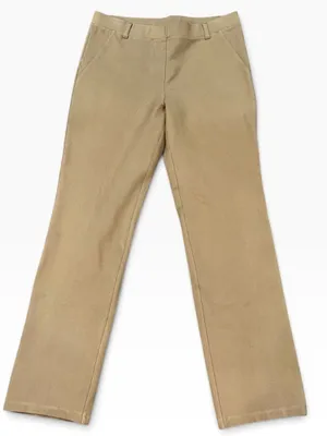 Quince Ultra Stretch Ponte Straight Leg Pants Roasted Pecan Medium Tall Pull On thumbnail 1