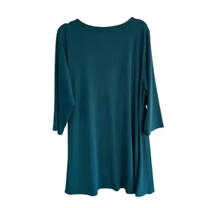 Alfani Womens 3X Teal Green High Low Tunic Top 3/4 Sleeve Scoop Neck Stretch‎ thumbnail 9
