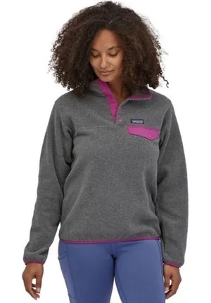 Patagonia Women's XXS Synchilla Lightweight‎ Snap-T Fleece Pullover Gray Cozy thumbnail 1