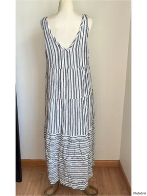 Marine Layer Corrine Maxi Dress Stripe Medium thumbnail 3