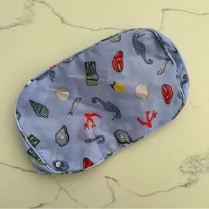NWT Baggu Small Packing Cube in Sea Creatures Print Periwinkle Blue thumbnail 3