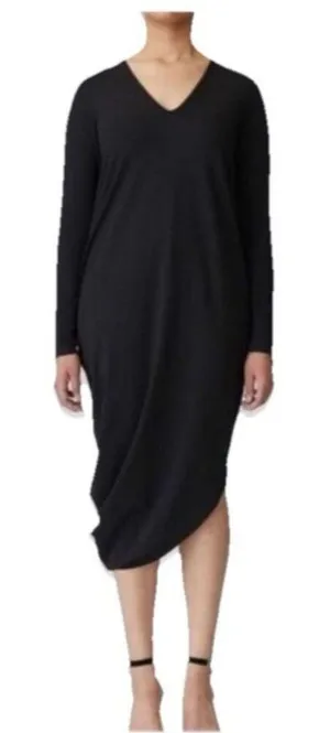Universal Standard Iconic Geneva Sheath Midi Dress‎ Minimalist Black Size 3XS thumbnail 1