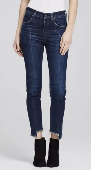 Citizens of Humanity dark wash Amari step hem size 25 jeans thumbnail 1