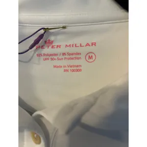 Peter Millar Women's Medium Golf Polo‎ White 2024 Senior thumbnail 5