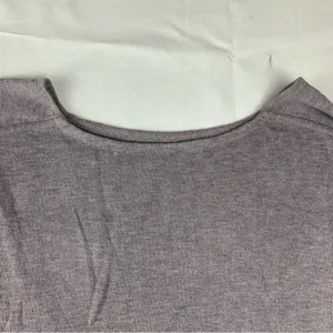 Lululemon women's 10 12 full extension sweater cashlu heathered gray long sleeve thumbnail 6
