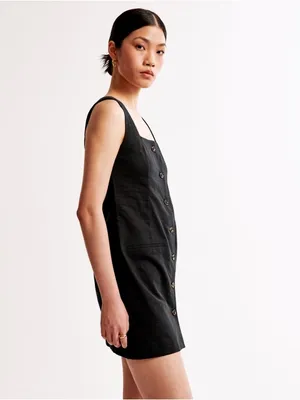 The Abercrombie & Fitch Mara Squareneck Linen-Blend Vest Mini Dress thumbnail 3