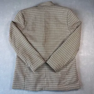 Stradivarius Brown Houndstooth Double Breasted Blazer Jacket Womens Size Medium thumbnail 5