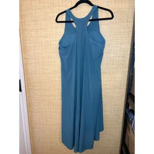 Halara Teal Blue Racerback High Low Everyday Activity Dress with Shelf Bra L thumbnail 6