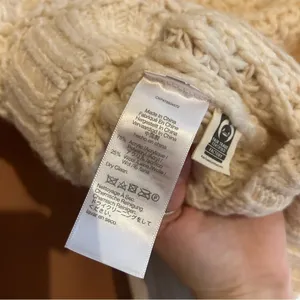 Madewell Wool Bomber‎ Cardigan Sweater Chunky Knit Cream Fisherman $148 NWT XXS thumbnail 8