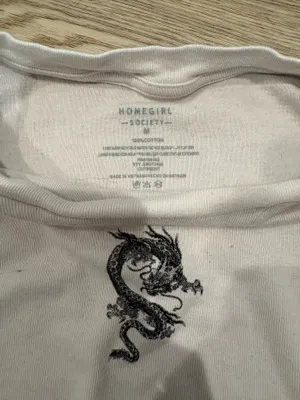 Homegirl Society White Dragon Tee thumbnail 2