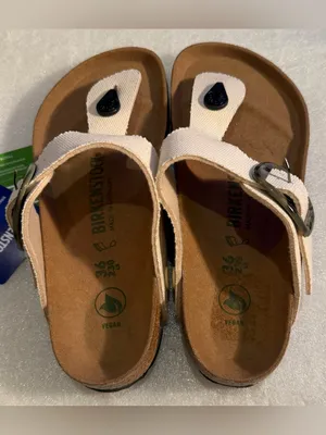 Birkenstock White Canvas Buckle Slide Sandal NWT thumbnail 4