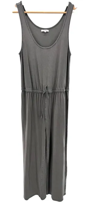 Z Supply Gray Sleeveless Jumpsuit Drawstring Waist Cotton Blend Size M‎ Lounge thumbnail 1