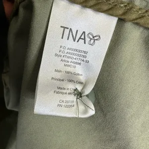 TNA Aritzia Womens size Small Camo Utility Jacket Green Adjustable Waist thumbnail 13