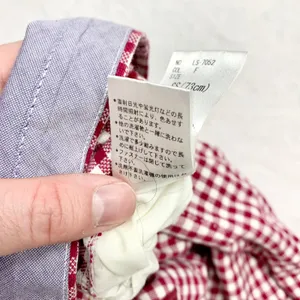 Universal Language Gingham Trousers Womens Size SS Red White Check Cotton‎ Pants thumbnail 9