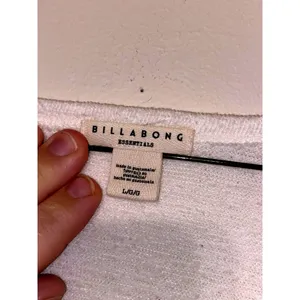 Women's White Billabong 5-Button Thermal Long Sleeve‎ Henley Top Size Large thumbnail 2