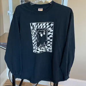 Elephant Long Sleeve Cotton Black T Shirt thumbnail 3