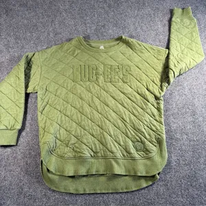 Buc-ees Women's Quilted Green Long Sleeve Sweatshirt Size Large thumbnail 1