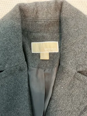 MICHAEL Michael Kors Dark Gray Single-Breasted Trench Coat thumbnail 3