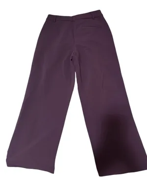 Old Navy Burgundy high-waisted wide-leg trousers. Used it once. Size 2 petite. thumbnail 6