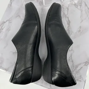 Dansko Franny Loafers Womens 39/ 8.5‎ Black Leather Slip On Low Wedge Shoes thumbnail 4