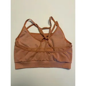 Gymshark Sports Bra Women Medium Orange Strappy Back Athletic Workout Activewear thumbnail 3