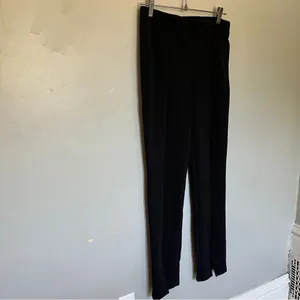 H&M Black Ankle-Length Women's Pants Slit Ankle Size 28 thumbnail 2