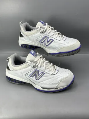 New Balance 806 Tennis Shoes Womens 9.5 White Grain Leather Athletic WC806W thumbnail 2