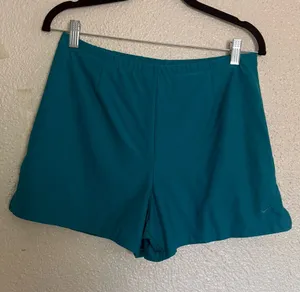 Vintage Nike Teal Green Athletic double layer running Shorts size Medium thumbnail 1