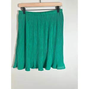 Banana Republic Green Pleated‎ Mini Skirt Elastic Waist XS Micro Pleat Lined thumbnail 2