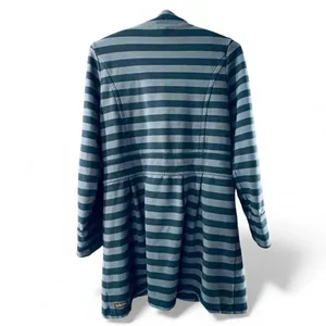 Matilda Jane Blue Striped Jacket Fall Breeze Gold-Tone Button Down Women's Sz M thumbnail 3