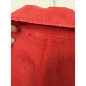 Zara 100% Linen Zip From Blazer Light Jacket Orange Sz M NWT thumbnail 11