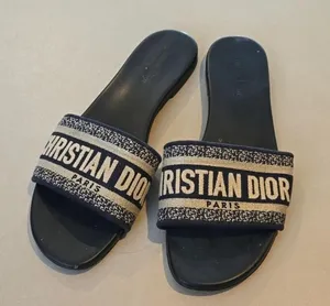 Authentic Dior D way slides Size 39.5 Deep Blue thumbnail 1